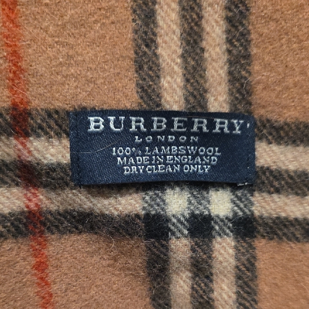 Burberry Classic Tan and Black Plaid Scarf - Picture 2 of 8